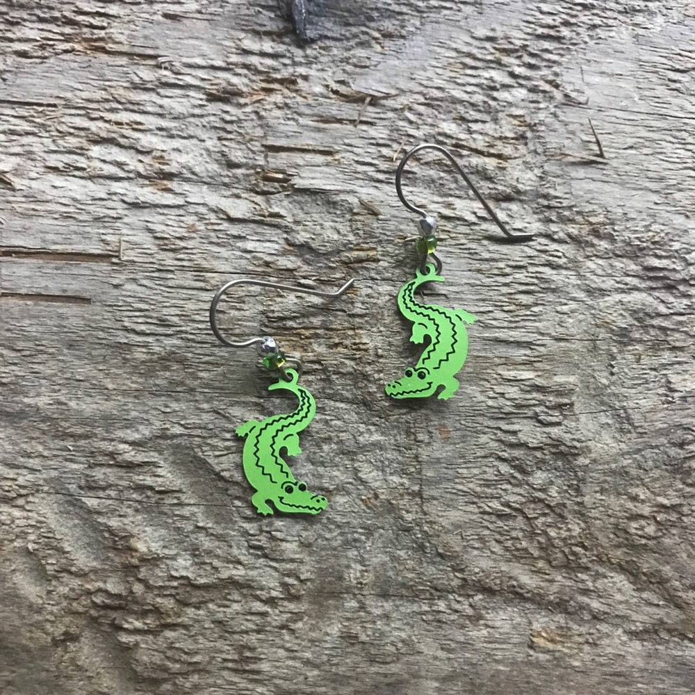 Florida gators bracelet and earrings, gators bracelet, UF gators earrings, gator - Picture 5 of 8